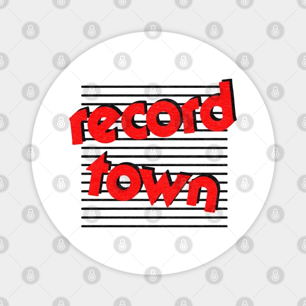 Record Town Defunct 1980s Mall Record Store Magnet by Turboglyde